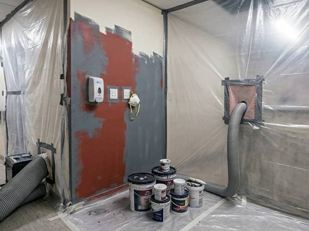 Corporate campus interior repaint with phased weekend programmes