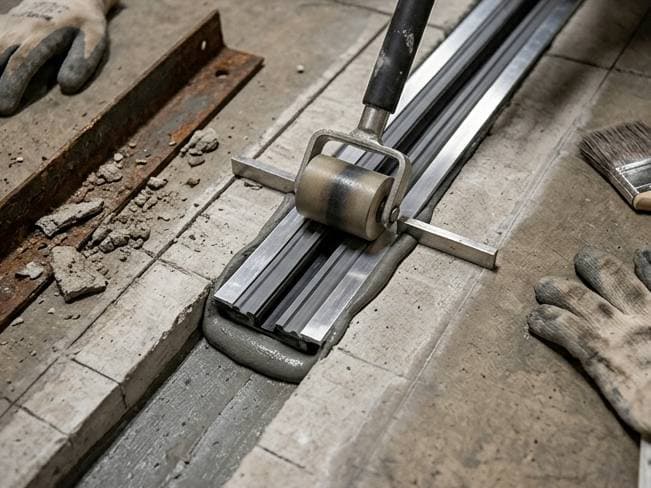 Traffic-rated deck preparation and coating application in a basement garage