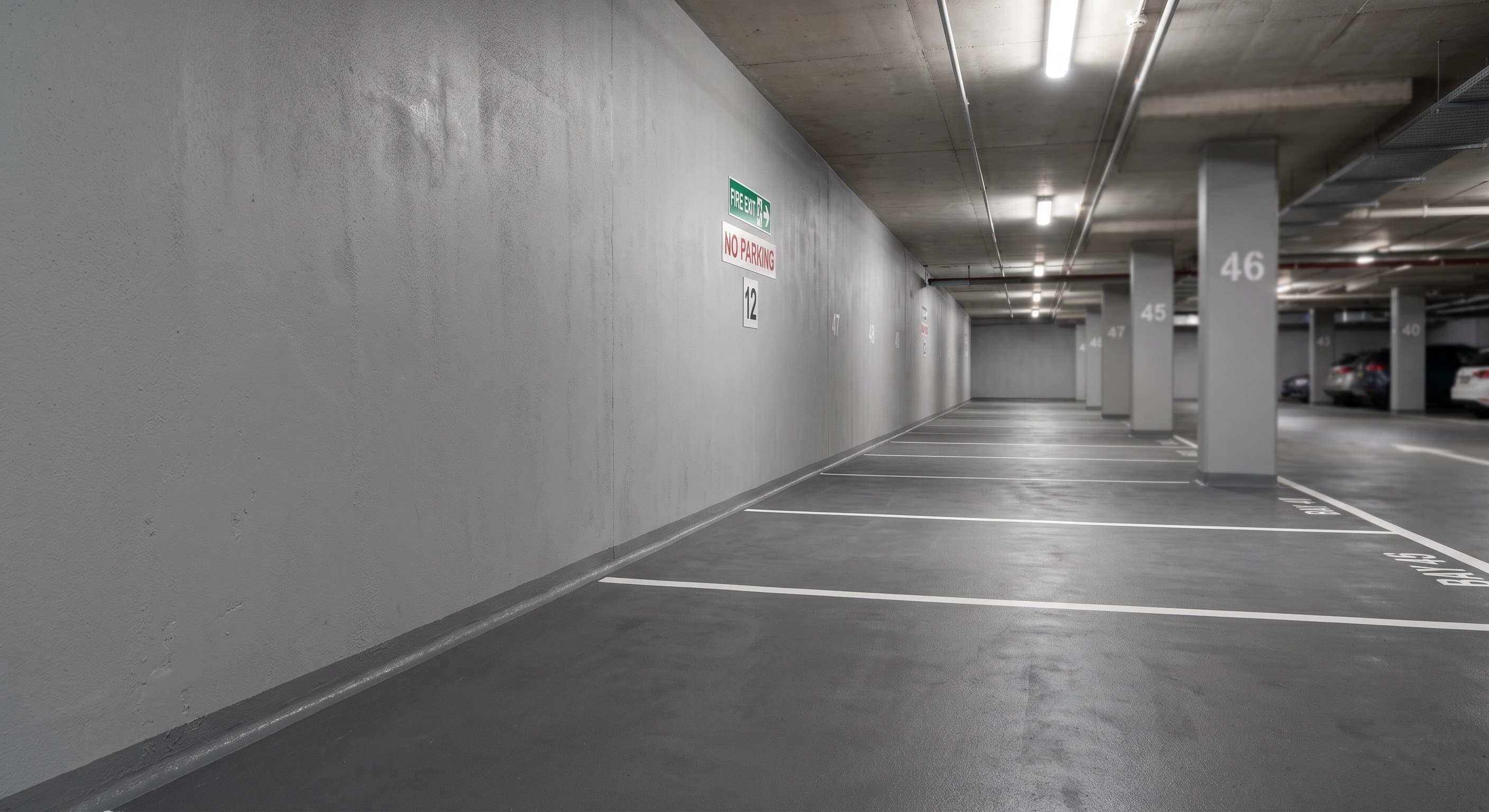 Cementitious tanking application on a below-ground structure