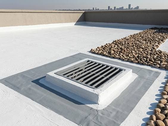 Completed heat-reflective or protective roof coating programme