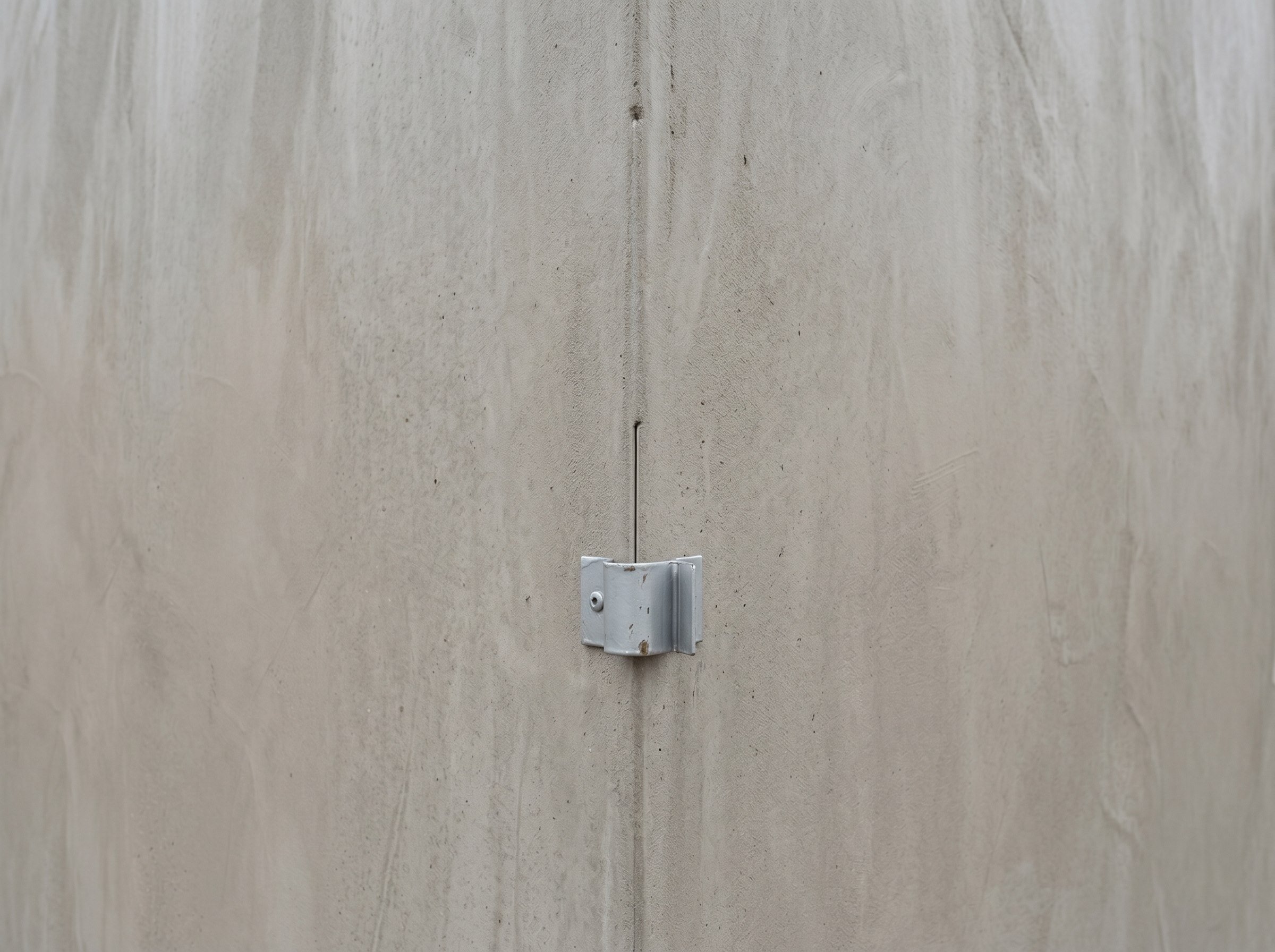 Finished external corner detail on a cement-finished wall