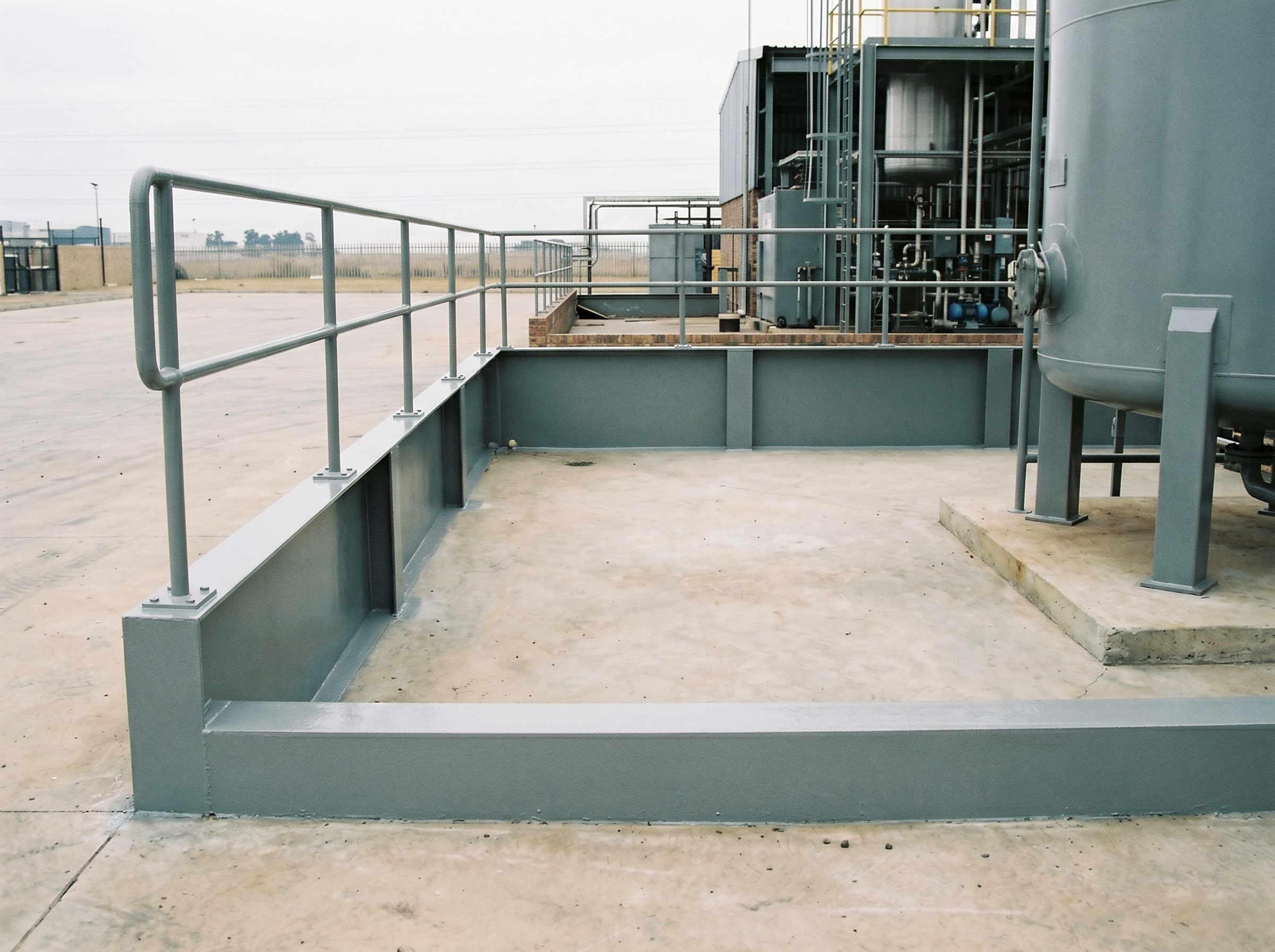 Completed protective coating on a modest Gauteng storage silo exterior