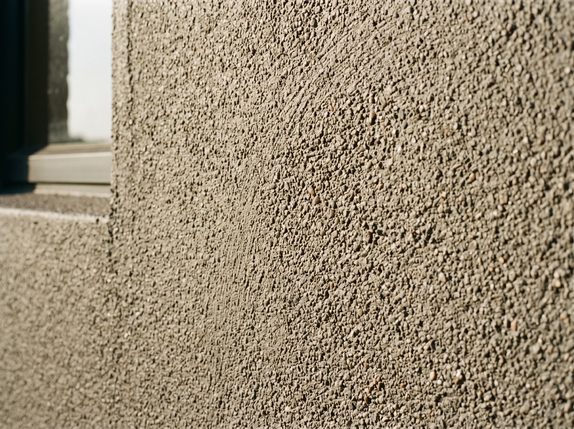 Completed Marmoran decorative textured façade on a small Gauteng commercial unit