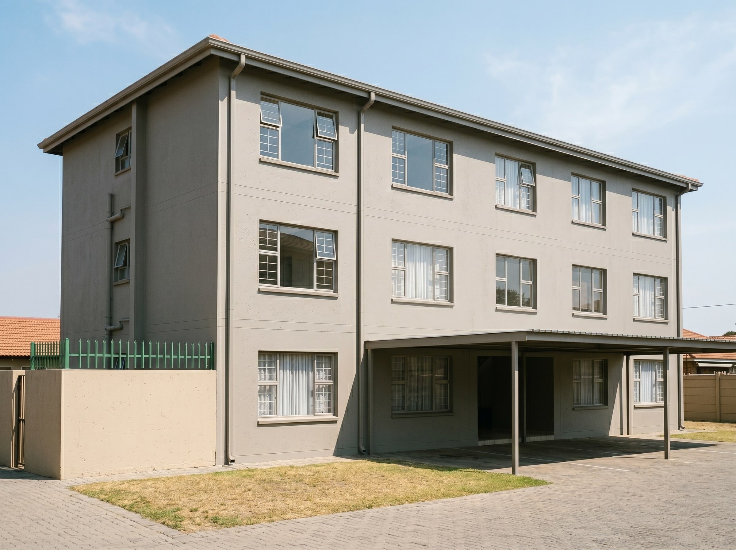 Completed double-storey body corporate block after full exterior repaint handover