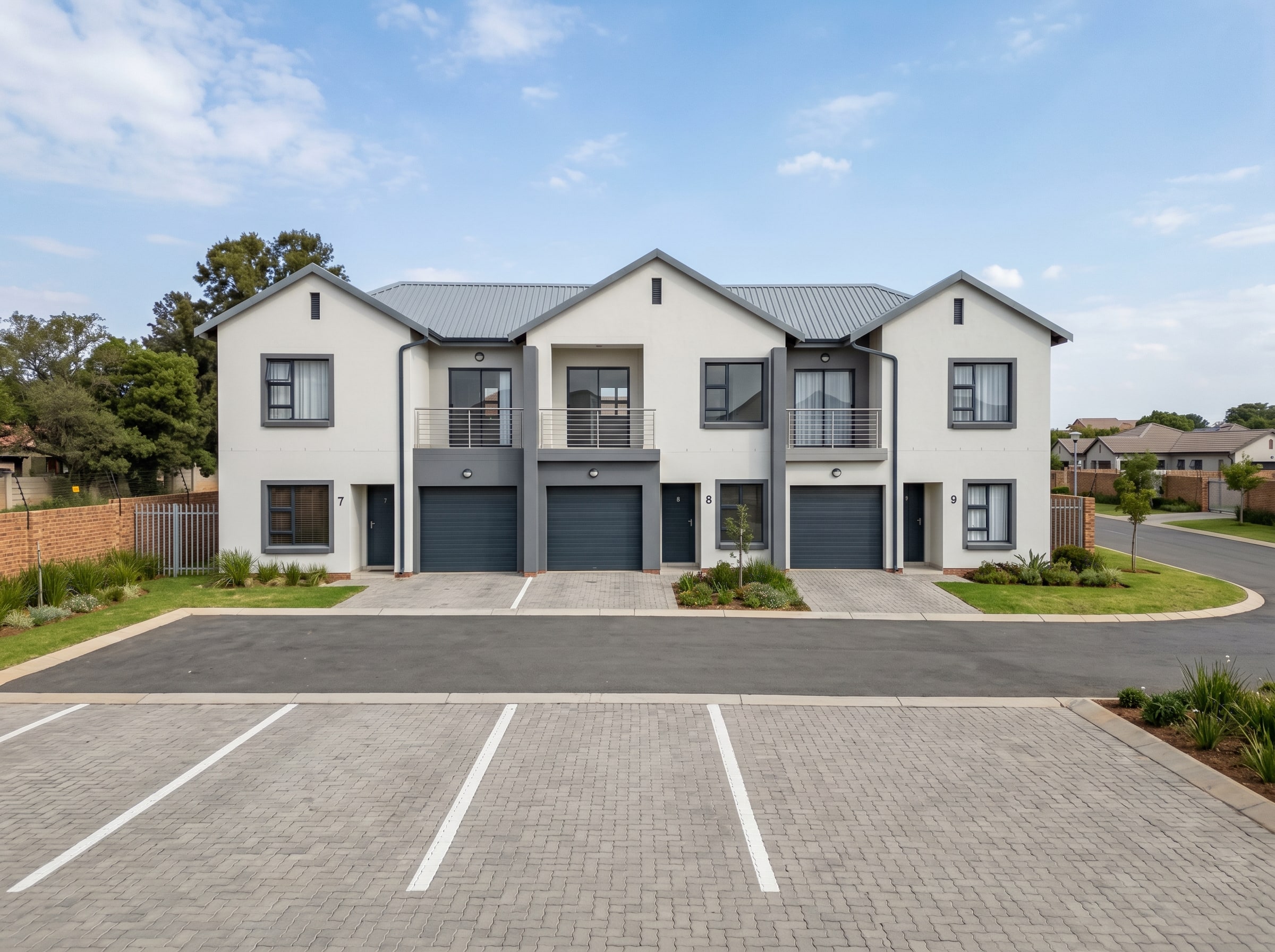 Completed exterior wall coating on a small Gauteng neighbourhood retail building
