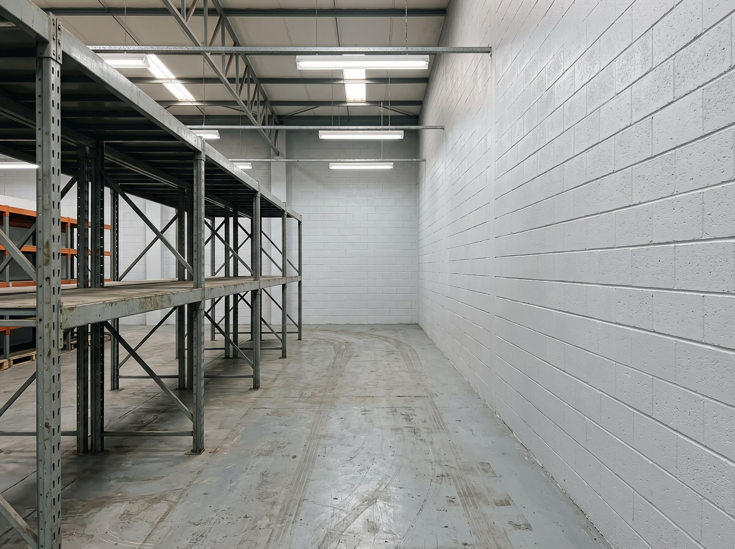 Completed interior repaint of a small Gauteng production hall after shutdown handover