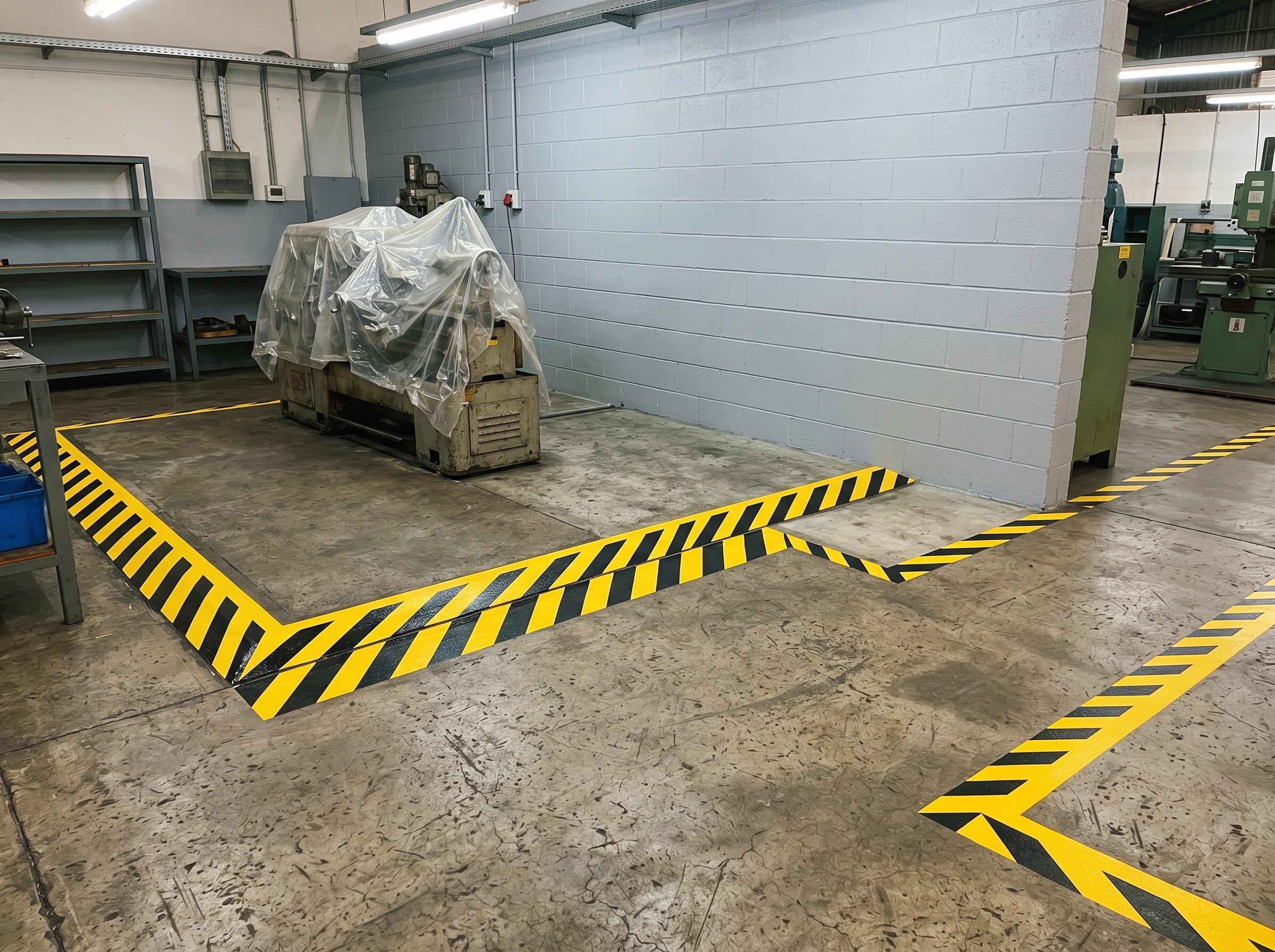 Completed safety floor demarcation and wall coatings in a West Rand manufacturing unit