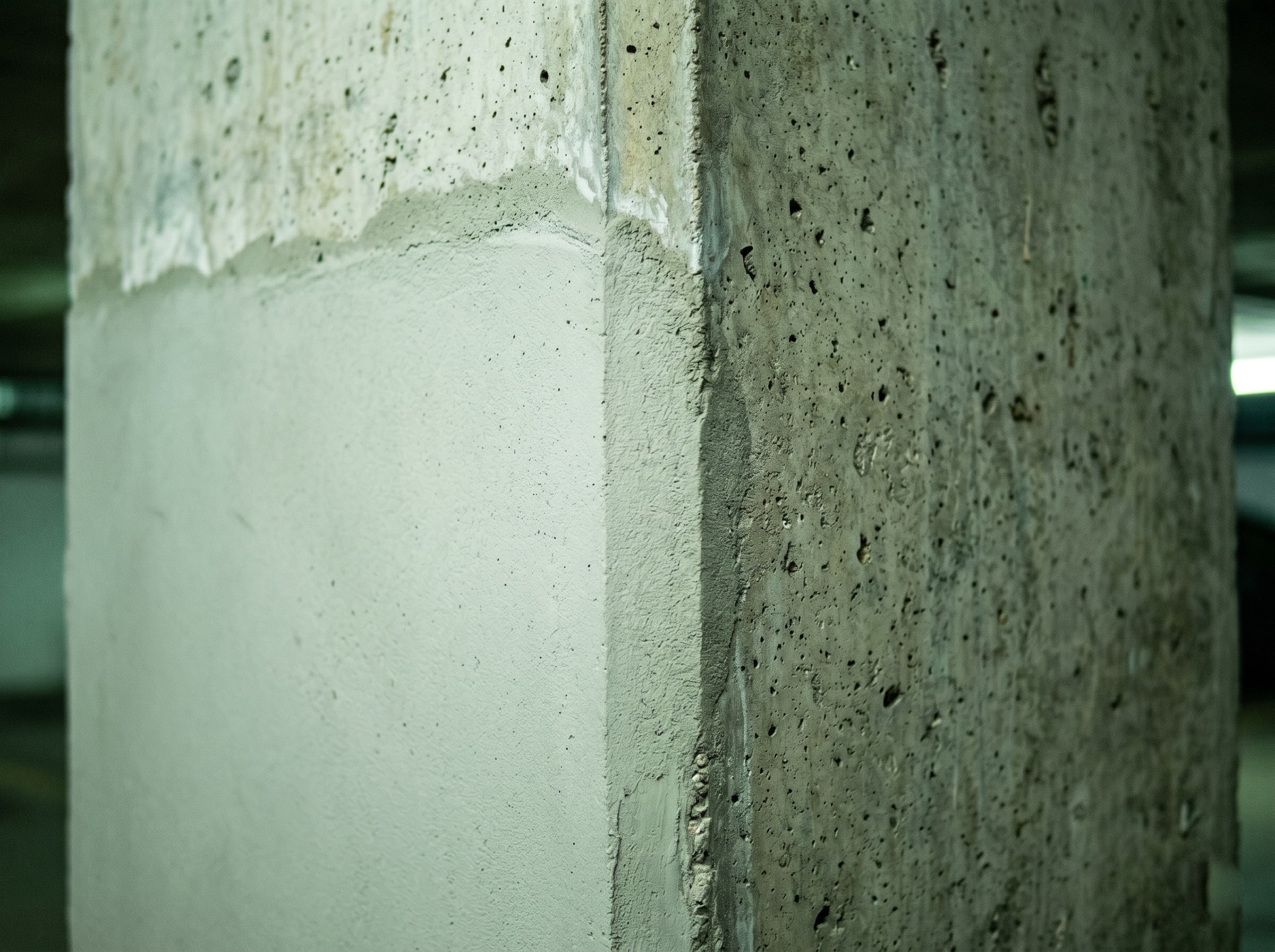 Completed concrete spalling repair on a small Gauteng warehouse tilt-up panel