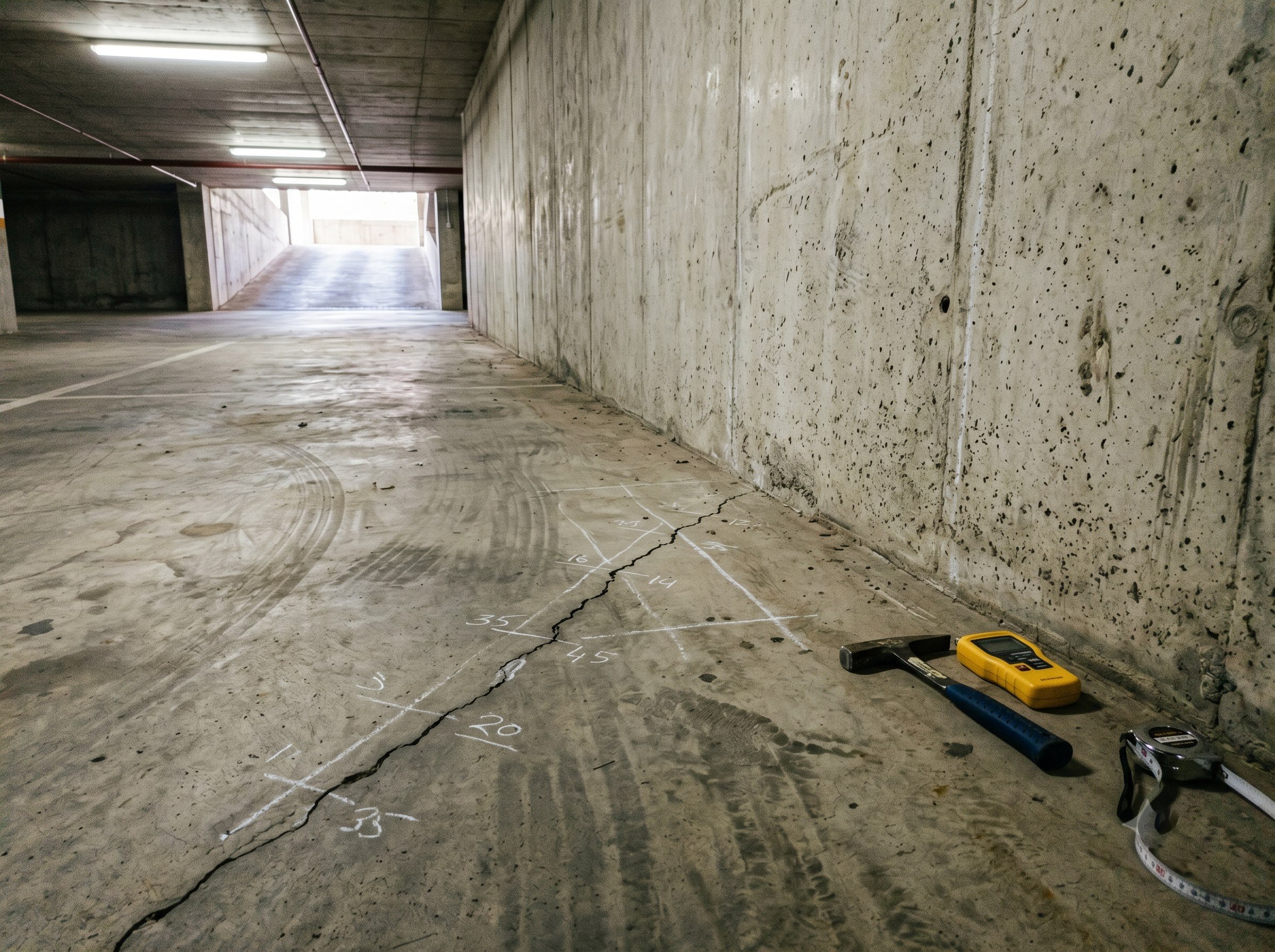 Structural crack mapping and injection assessment on a Gauteng concrete slab
