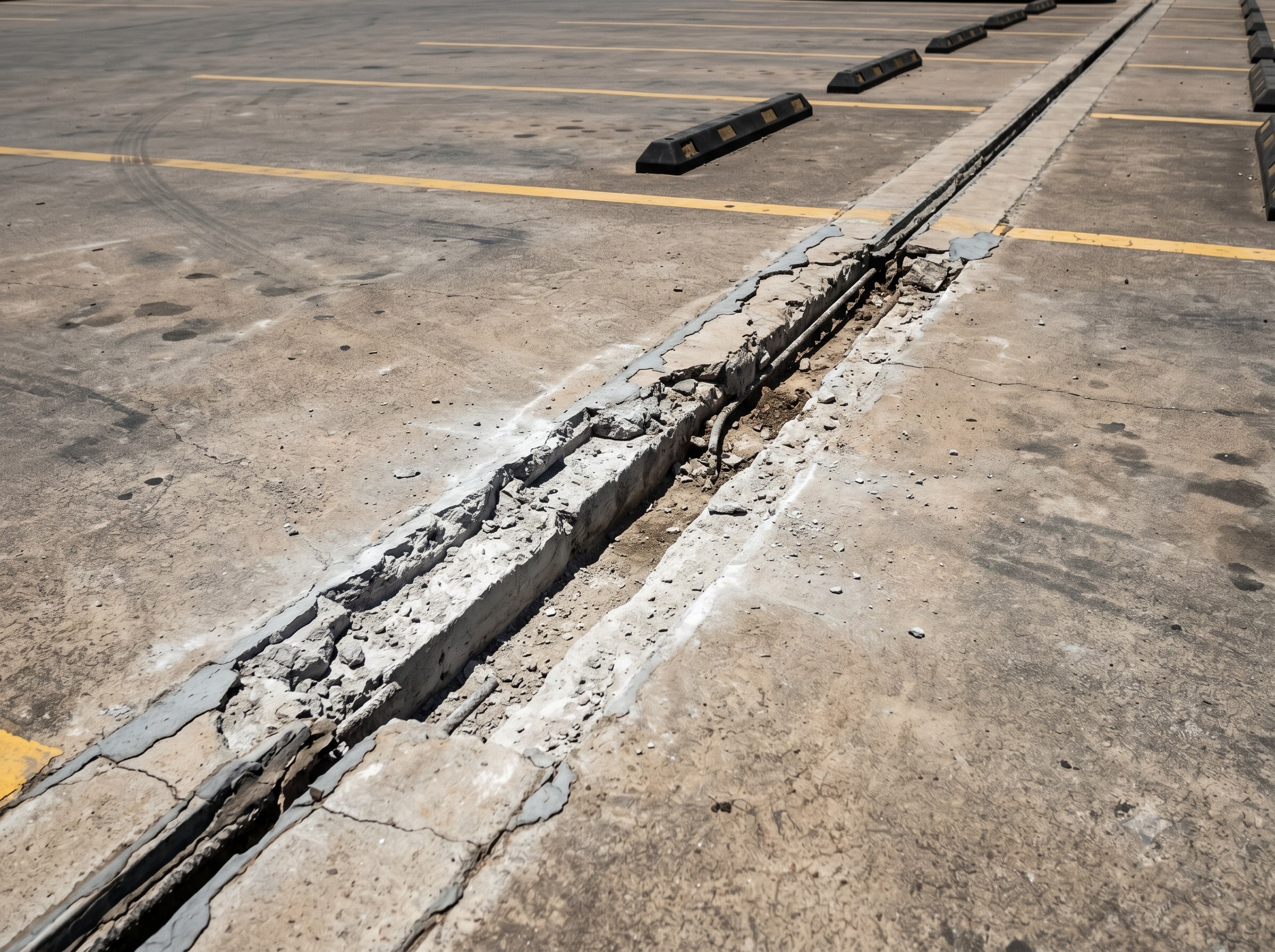 Expansion joint condition assessment on a Gauteng parking or podium slab